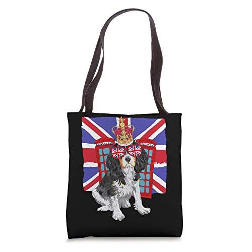 King Charles Cavalier Costume Idea Kids & Union Jack Flag Tote Bag