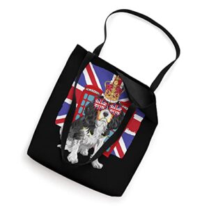 King Charles Cavalier Costume Idea Kids & Union Jack Flag Tote Bag