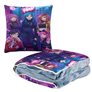 dhcute soft pillow blanket 2 in 1 its_funneh flannel comfortable blankets decorate throw pillow