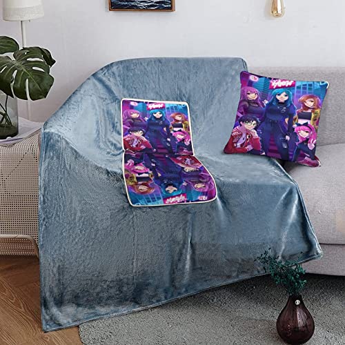 DHCUTE Soft Pillow Blanket 2 in 1 Its_Funneh Flannel Comfortable Blankets Decorate Throw Pillow