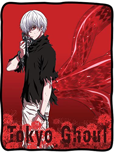 Tokyo Ghoul Ken Kaneki Rinkaku Kagune Fleece Throw Soft Lightweight Blanket 45x60 Inches