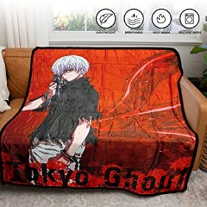 Tokyo Ghoul Ken Kaneki Rinkaku Kagune Fleece Throw Soft Lightweight Blanket 45x60 Inches