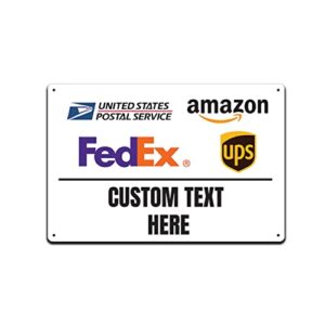 customized sign personalized signs for business, home décor, or delivery 12-inch by 8-inch (delivery sign)