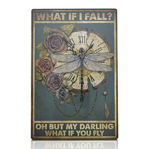 what if you fly home wall decor metal wall art fall decor aluminum tin signs for home decor vintage wall decor fall sign for home decor tin sign vintage posters coffee bar sign funky decor 8×12 inch