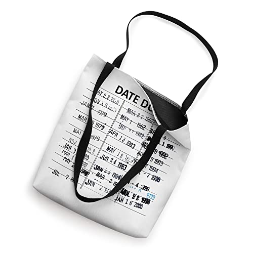 Library Due Date - Librarian Date Due Tote Bag