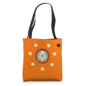 cherokee nation flag native american indian tote bag