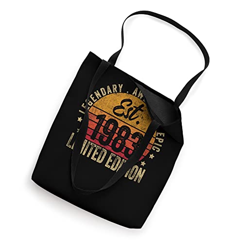 40th Birthday Vintage 40 Year Old Est 1983 Limited Edition Tote Bag