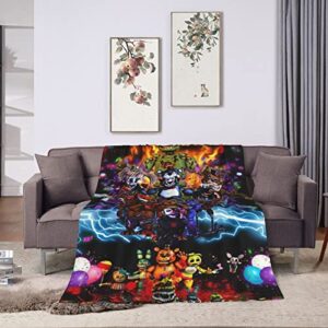 Throw Blanket for Women Men Adult Child Super Soft Warm Flannel Travel Blanket for Couch Bed Living Room 50"x40"