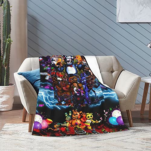 Throw Blanket for Women Men Adult Child Super Soft Warm Flannel Travel Blanket for Couch Bed Living Room 50"x40"