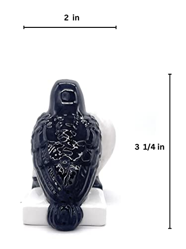 Rustix Quoth The Raven Ceramic Gothic Halloween Decor Cute skull Horror Salt and Pepper Shaker Set Scary Spooky and witchy Gift Fall Season Decor for Kitchen