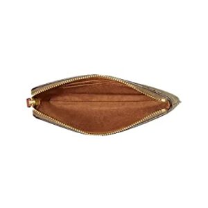 COACH Corner Zip Wristlet In Signature Canvas (IM/Khaki/Gold Multi)