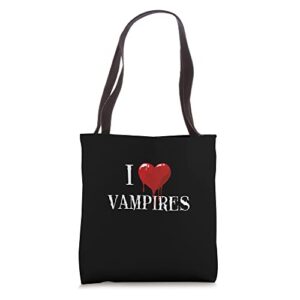 i just love vampires creature vampire dracula tote bag