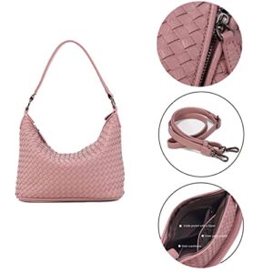 Handbag and Shoulder Bag for Women, Fashion Designer Woven Handbag Ladies Hobo Bag Purse Faux Leather Bag Tote Bag