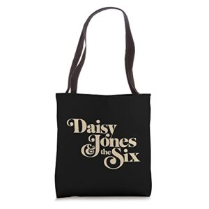 daisy jones & the six – retro logo black tote bag