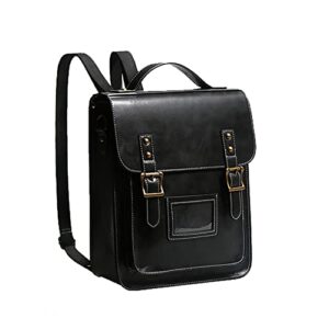 yoniza wednesday addams backpack vintage black leather backpack durable wednesday backpack adjustable backpack for women
