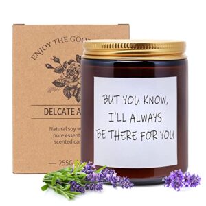 agol lavender candles gifts for women, 9 oz aromatherapy candles for home scented (over 50 hours of burn time), natural soy candles for for travel, spa, bath, just because gifts for her, mom, friend