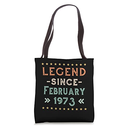 Vintage Legend Since February 1973 Birthday Men Women Tote Bag