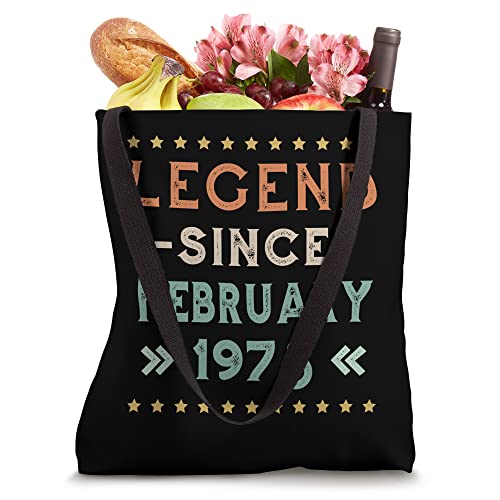 Vintage Legend Since February 1973 Birthday Men Women Tote Bag