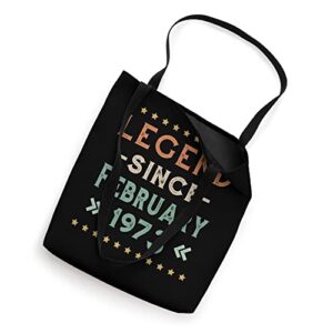 Vintage Legend Since February 1973 Birthday Men Women Tote Bag