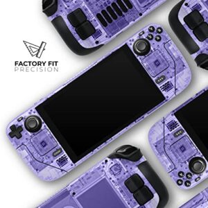 Design Skinz Premium Full-Body Cover Wrap Decal Vinyl Protective Skin-Kit Compatible with The Steam Deck Handheld Gaming Computer (Purple XRAY Internals)