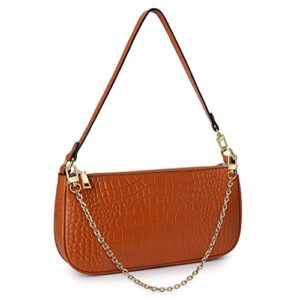 uto genuine leather croco mini purse for women fashion clutch handbag girls shoulder bag