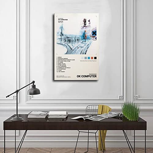 Radiohead Ok Computer Music Album Cover Poster Canvas Poster Wall Art Decor Print Picture Paintings for Living Room Bedroom Decoration Unframe:12x18inch(30x45cm)