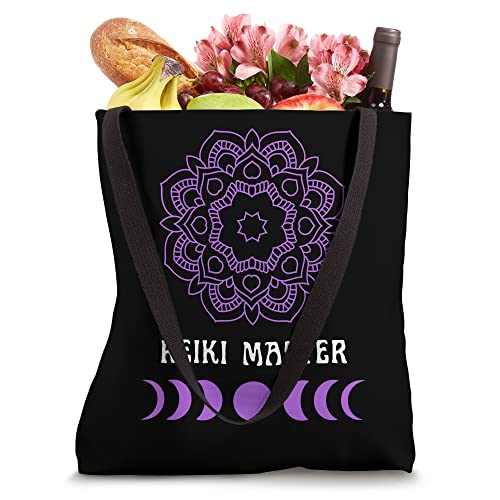 Reiki Master Purple Women's Mandala Meditation Energy Healer Tote Bag