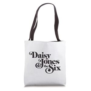 daisy jones & the six – retro logo white tote bag