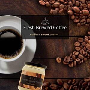 Fresh Brewed Coffee (Coffee, Sweet Cream) Scented 100% Soy Wax 9.5oz Single Wick Jar Candle | Made in The USA by Aly Inks