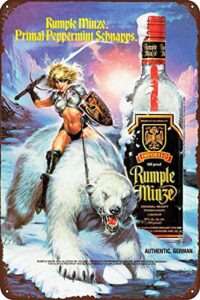 metal tin sign rumple minze primal metal poster home bar pub man cave wall decor 8x12 inch