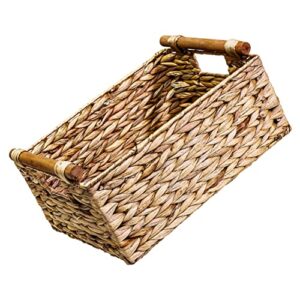 alipis hyacinth handle uncovered holder * remote shelf handled baskets brown decorative hand-made cm storage wicker cube hand- hand-woven with pantry lid bins living rattan woven