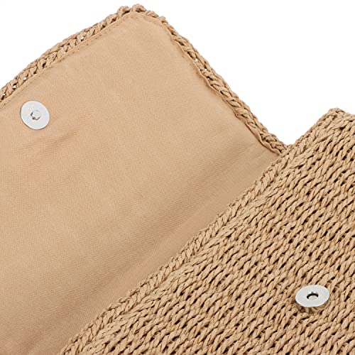 Freie Liebe Straw-Bag for Women Summer Woven Beach Bag Crossbody Purse Shoulder Handbag