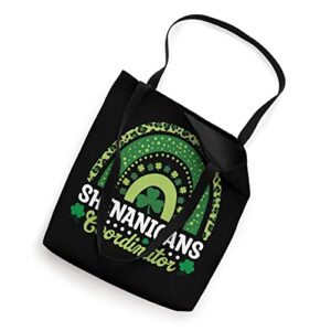 St Patricks Shenanigans Coordinator School Funny Teacher Tote Bag