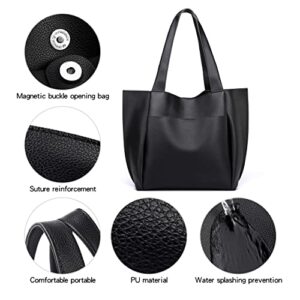 Tote Bag for Women Faux Leather Purse Large Capacity Handbag Shoulder Bag