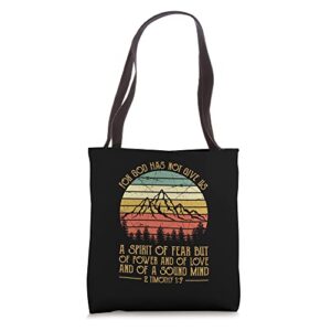 For God Has Not Given Us A Spirit Of Fear Tshirt Christian Tote Bag