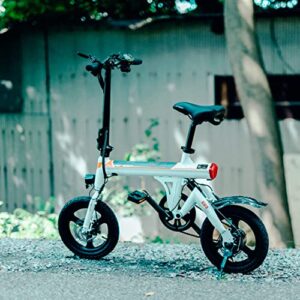 Jasion EB3 Electric Bike for Adults 21mph Folding Adults Electric Bicycles, 350W Brushless Motor, 36V 7.5Ah Battery, Center Suspension, 3 Levels Assist, 14" Foldable ebike for Adults