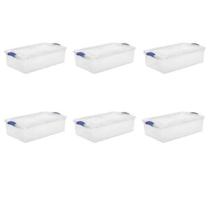 32 qt. latch box plastic, stadium blue, set of 6 ,qh 239 (blue, count:6)