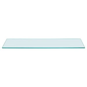 rectangle floating glass shelf – 6 ” x 24 ” inch – 1/4 ” inch thick – flat polished