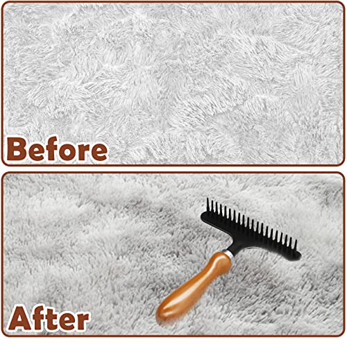 Carpet Rake, Hand Held Carpet Rake for Matted Carpet Comb Carpet Groomer Rake Carpet Rake for Matted Carpet, Portable Shag Rug Rake Carpet Rake to Fluff Carpet for Making Carpets Fluffy