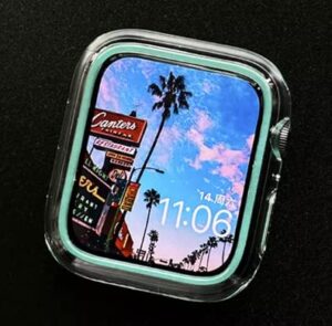 apple watch luminous cover – scratch protection (42mm green)