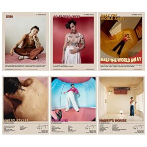 pictures harry – styles posters – harry’s house music album poster cover signed limited edition poster canvas wall art room aesthetic decor set of 6 frameless 8×10 inches…