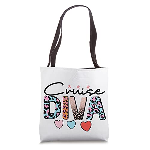 Cruise Diva Girly Travel Ship Sailing Cruising Vacation Tote Bag