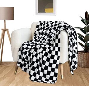checkered flannel throw blanket fluffy cozy plaid fleece throw blanket soft warm winter fuzzy throws comfort for bed coach sofa room 40×60 lightweight