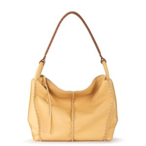 The Sak Los Feliz Hobo in Leather, Lined, Roomy Shoulder Purse, Buttercup