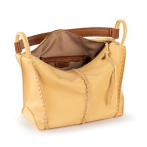 The Sak Los Feliz Hobo in Leather, Lined, Roomy Shoulder Purse, Buttercup