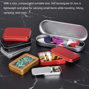 uxcell Metal Tin Box, 2pcs 6.89" x 1.5" x 0.79" Empty Tinplate Containers with Hinged Lids, Rose Gold, for Home Organizer, Candles, Gifts, Car Keys, Crafts Storage