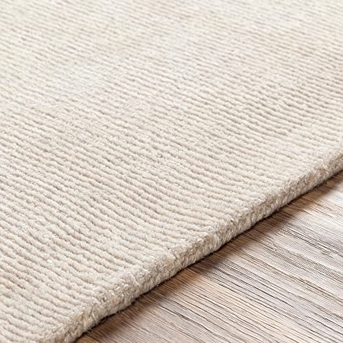 Mark&Day Area Rugs, 9x12 Remy Solid and Border Ivory Area Rug, Ivory Carpet for Living Room, Bedroom or Kitchen (9' x 12')