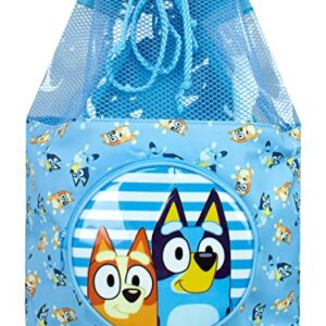 Bluey Swimming Bag Kids Beach Pool Swim Drawstring Backpack For Boys Or Girls Blue