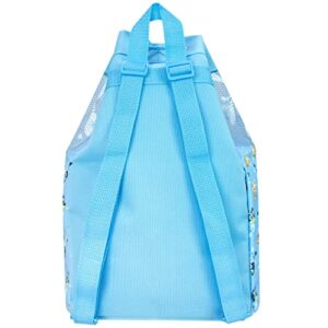 Bluey Swimming Bag Kids Beach Pool Swim Drawstring Backpack For Boys Or Girls Blue