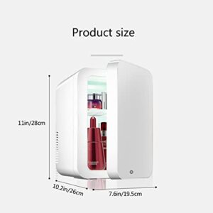 Mini Fridge AC/DC Portable Thermoelectric Cooler and Warmer Mini Fridge for Bedroom Car Home Travel Mini Refrigerator for Skin Care Foods Medications,White